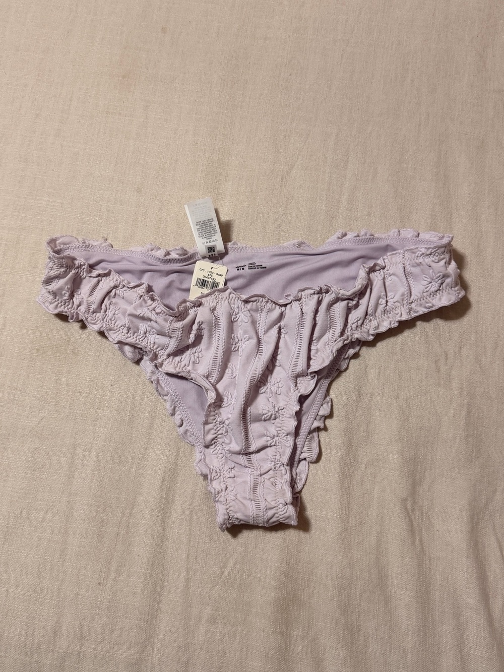 aerie Lilac Ruffle Lace Bikini Panty